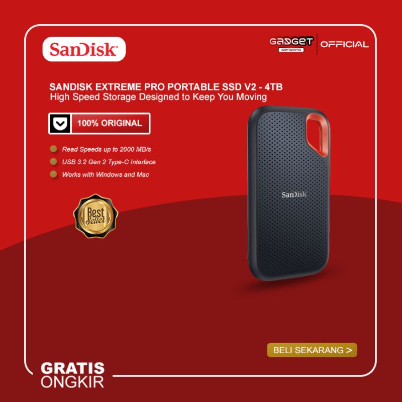 Sandisk Extreme Pro Portable SSD V2 E61,E81 Type C USB 3.2 Gen 2