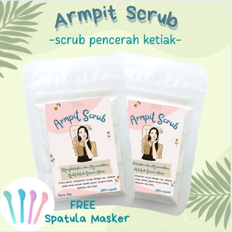 Scrub pencerah ketiak rempah 25gr scrub pemutih ketiak