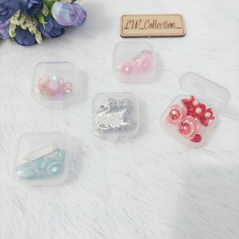 kotak plastik kecil || kotak perhiasan plastik kecil || kotak bros plastik || kotak obat pil