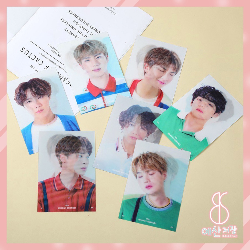 [BS] BISA COD Lenticular Season Greetings 2020 3D Photo Card Lomo Card  BTS BT21 KPOP - KP446