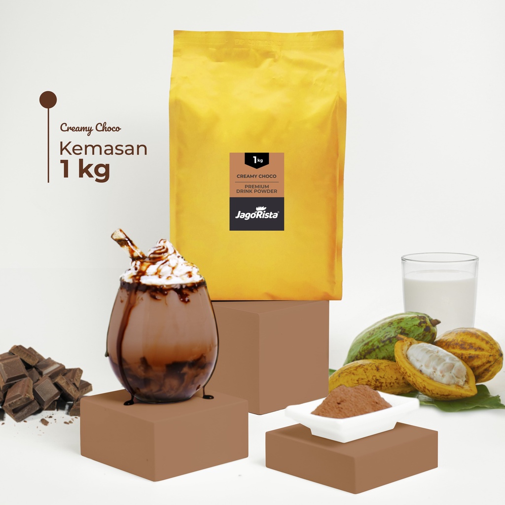

Jagorista - 1 KG Premium GOLD Creamy Choco ( Bubuk Minuman / drink Powder ) jr