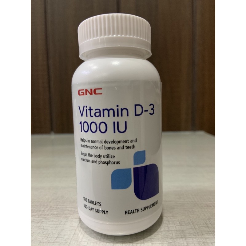 GNC Vitamin D3, 1000 IU, 180 tablets