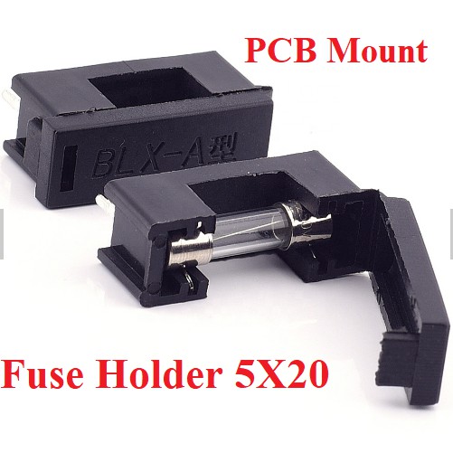 Fuse Holder PCB Box Kotak Sekring 5x20mm BLX-A Sekering Kaca Gelas Mounting