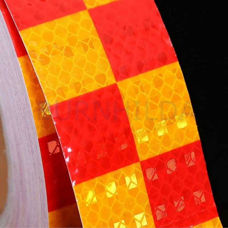 stiker mobil reflektor car Warning Strip Tape Two Color 5x300cm accesoris mobil burnhilda