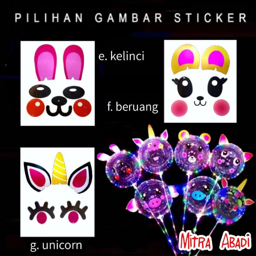 Sticker Tempel Balon LED/LED Balloon Sticker