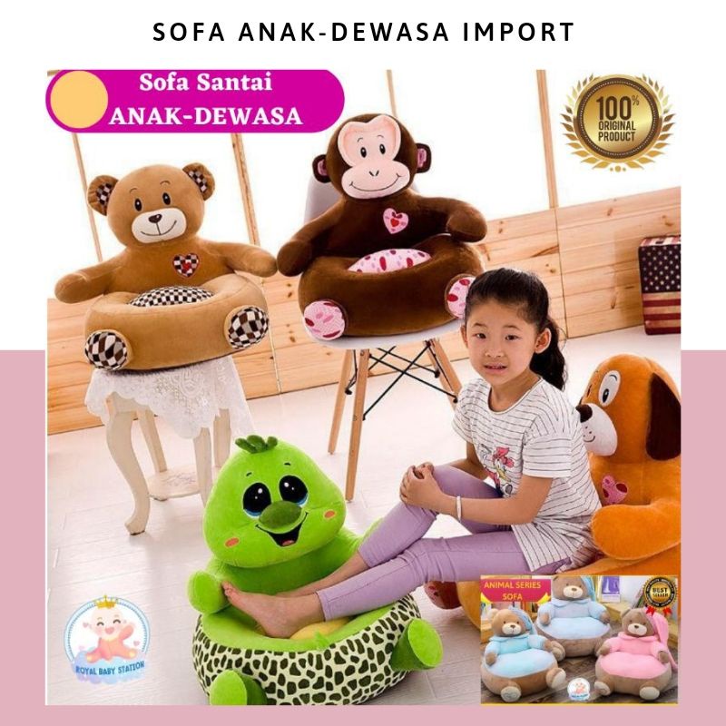 Anak-Dewasa! Sofa santai duduk karakter animal lucu premium original