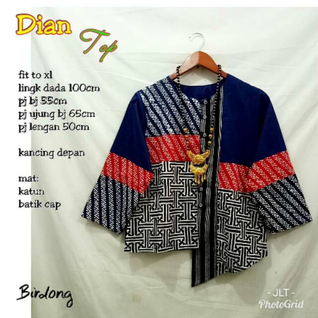 Blouse Batik Kombinasi