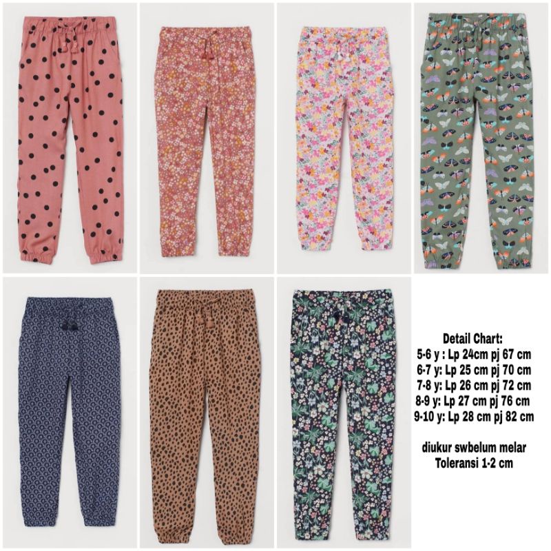 HM jogger rayon anak perempuan