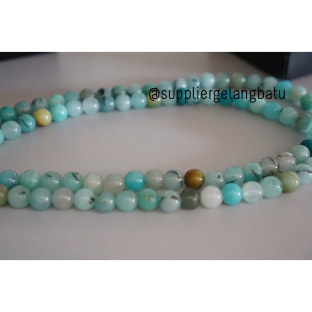 tasbih batu Aquamarine 10mm 99 butir premium tasbeh AKIK alam natural aksesoris fashion bahan gelang