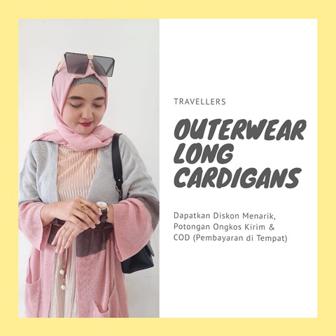 Outerwear Long Cardigans Cardigan Rajut by Travellers