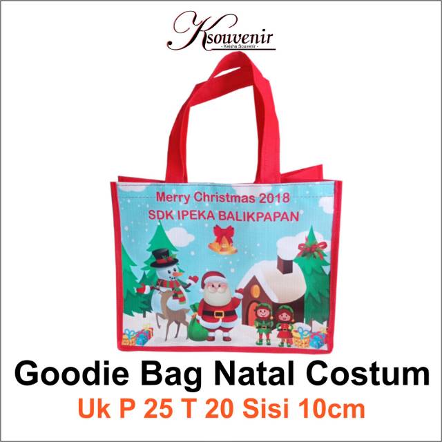 

goodie bag costum natal tas souvenir natal costum