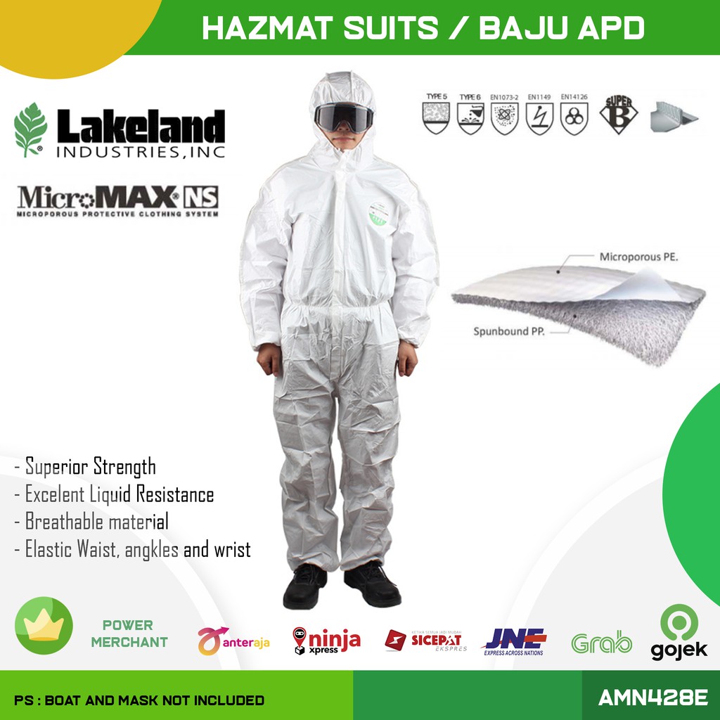 Jual Baju Apd Alat Pelindung Diri Hazmat Suit Lakeland Micromaxns