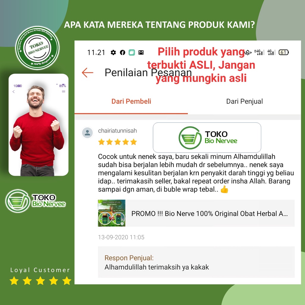 Bio Nerve NDR Malaysia Bio Nervee 100% Original Bionerve Asli Obat Herbal Diabetes Asam urat lambung-7