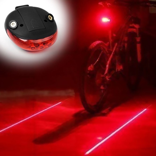 PROMO!!!LAMPU LASER BELAKANG SEPEDA/ LAMPU SEPEDA LED STROBO RED TAIL LIGHT