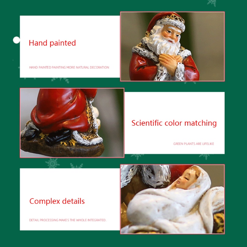 Ornamen Gantung Bentuk Santa Claus Bahan Resin Untuk Dekorasi Pohon Natal