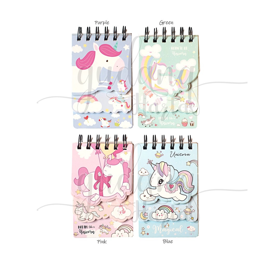 

Notebook Spiral Unicorn 3 Susun Buku Catatan Lucu Notepad GCC 308728