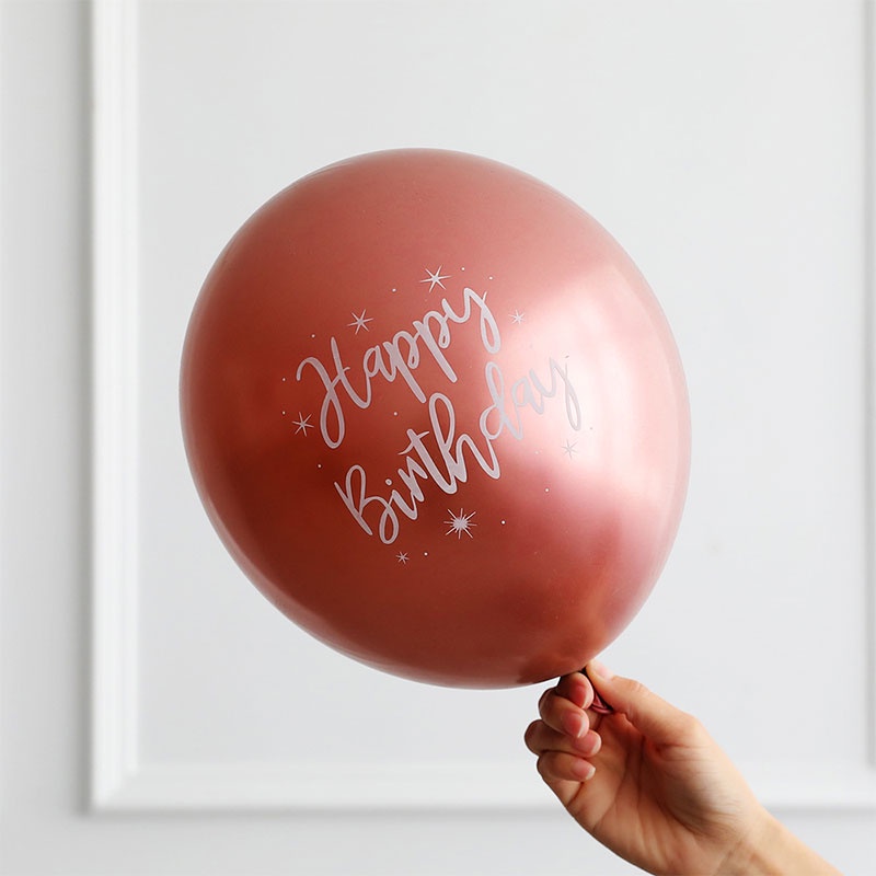 Balon Latex, Tulisan, Happy Birthday, 12inchi