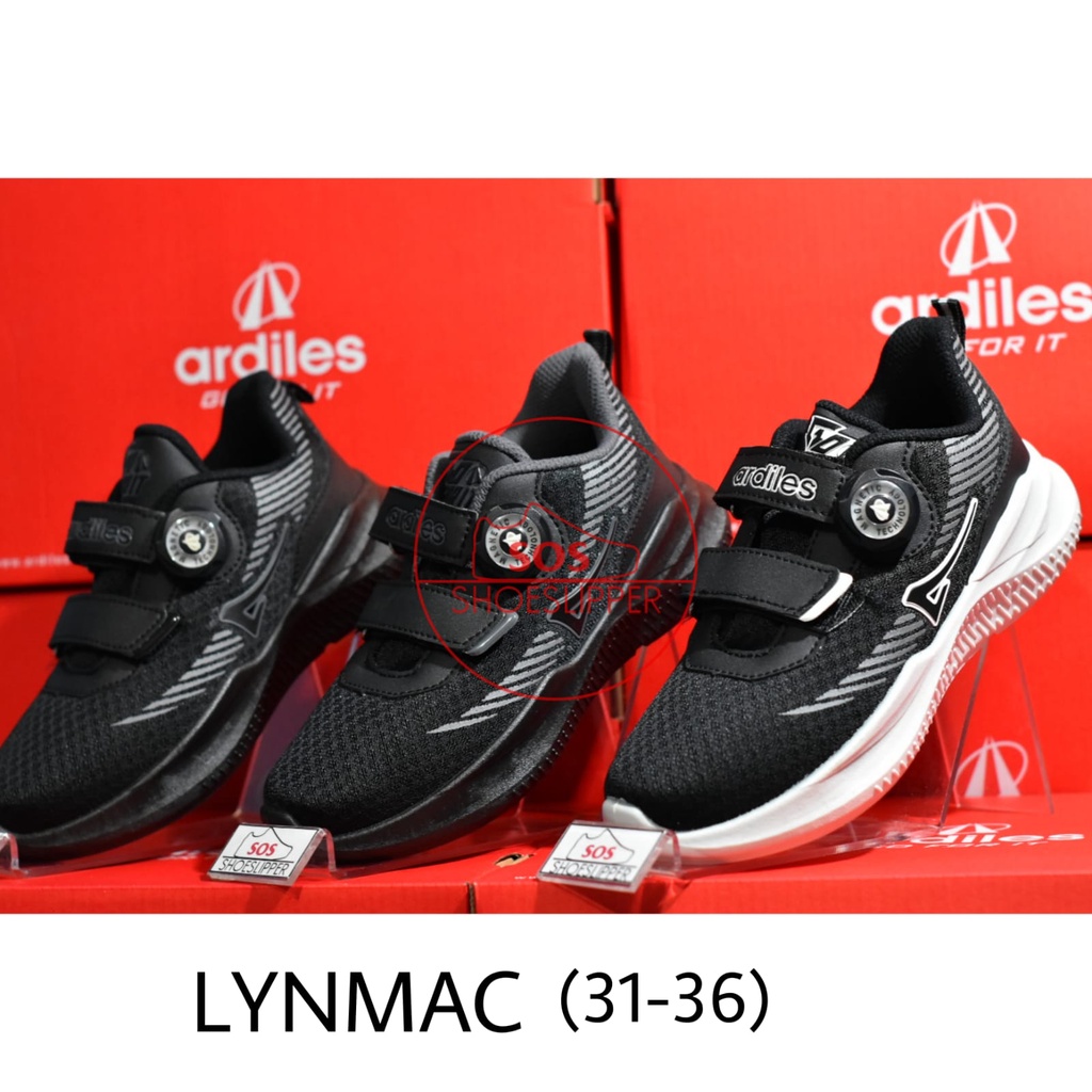 NEW SOS SEPATU SEKOLAH LYNMAC ANAK PRIA WANITA UNISEX ARDILES SNEAKERS FORMAL CASUAL HITAM POLOS PUT