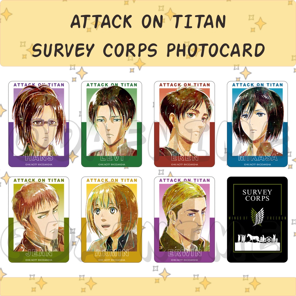 ATTACK ON TITAN SURVEY CORPS EDITION PHOTOCARD ANIME