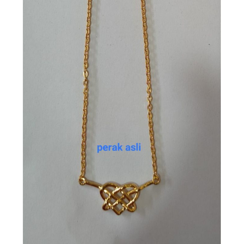 Kalung Ikatan Cinta holo, Perak 925, Sepuh Emas Rosegold