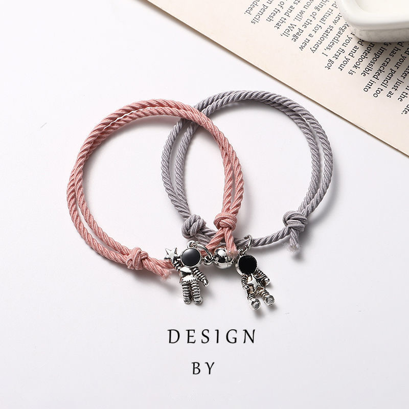 Fashion astronaut pendant couple Bracelet nylon rope Solid Color Bracelet simple accessories