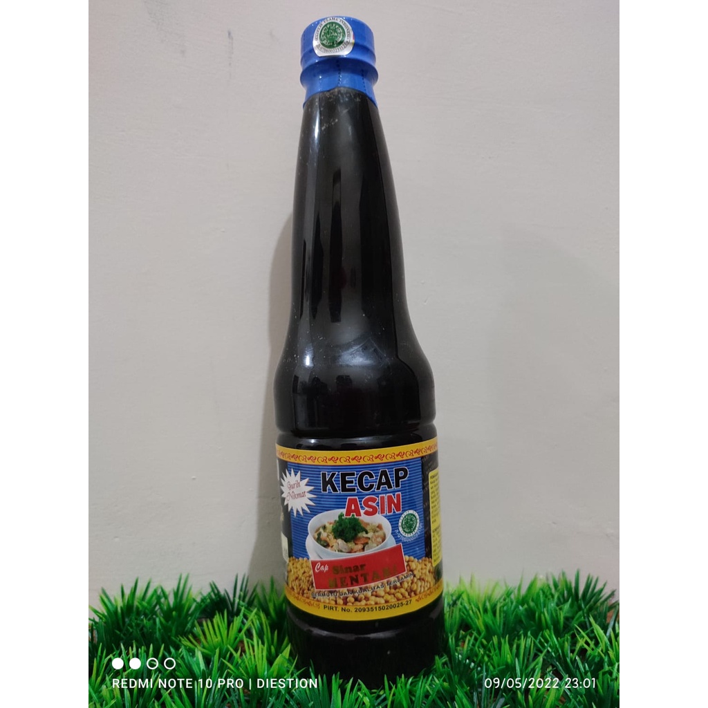 

Kecap Asin Jumbo 600mL Kemasan Plastik Cap Sinar Mentari