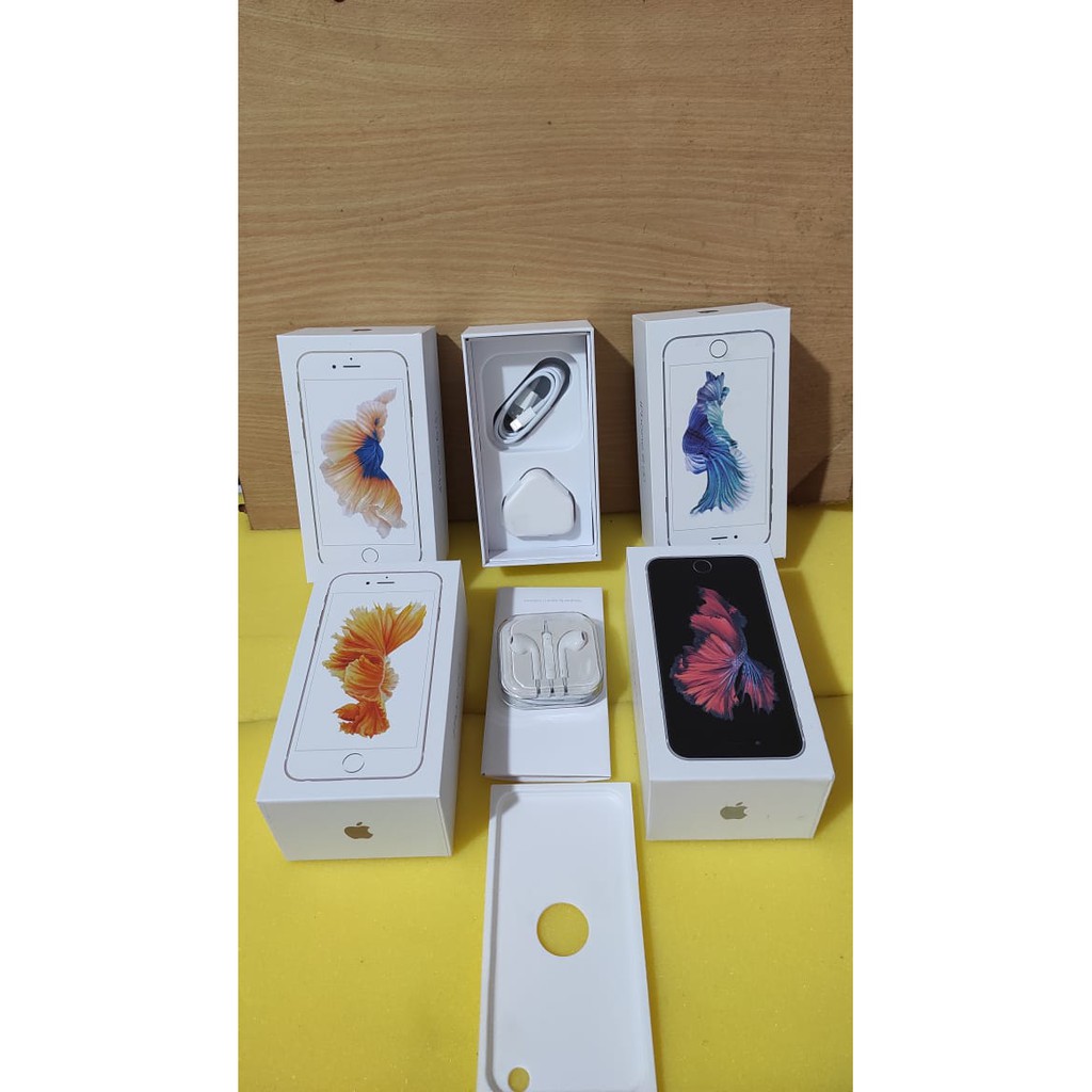 

KOX/DUS/KOTAK/KARDUS OEM IPHONE 6S FULL SET AKSESORIS/ACC MURAH FREE IMEI