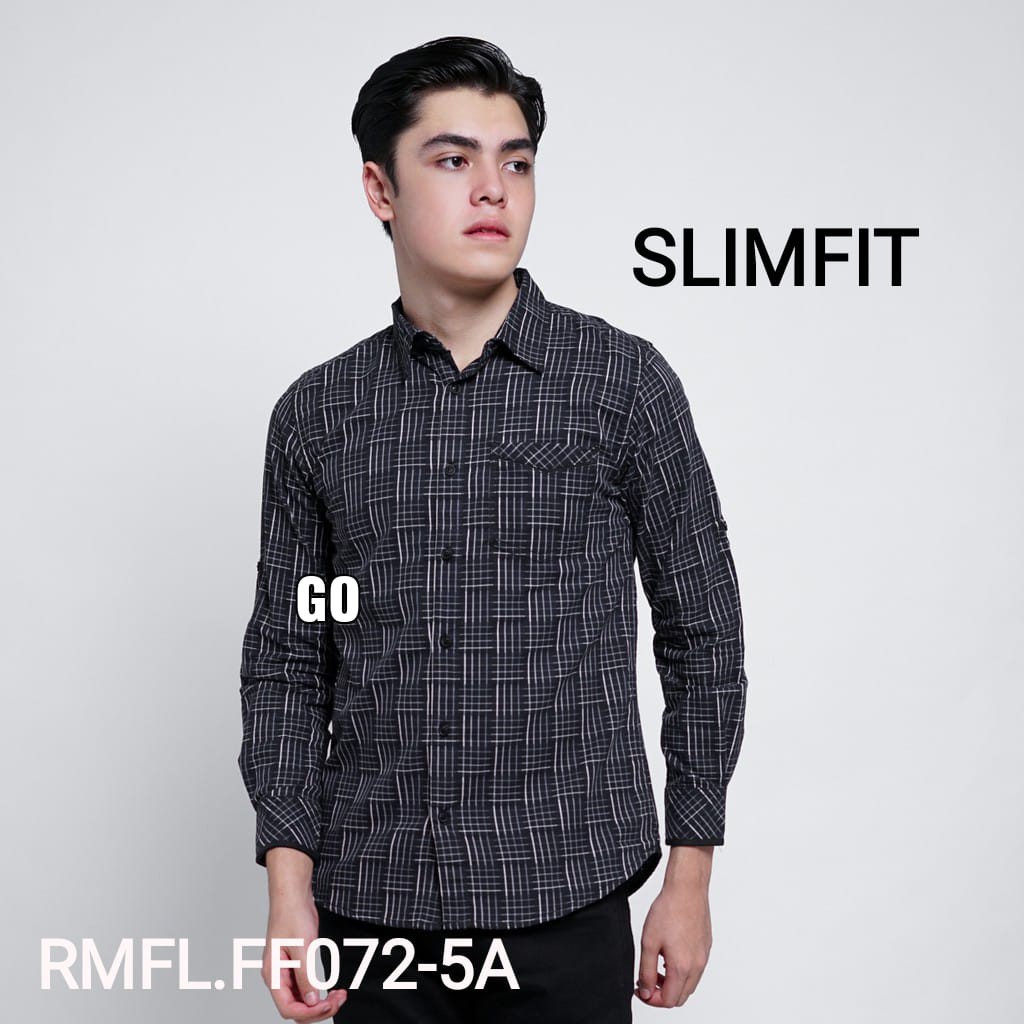 gof CRESSIDA KEMEJA PRIA REGULER SLIMFIT Kemeja Casual Kemeja Lengan Panjang Outlook