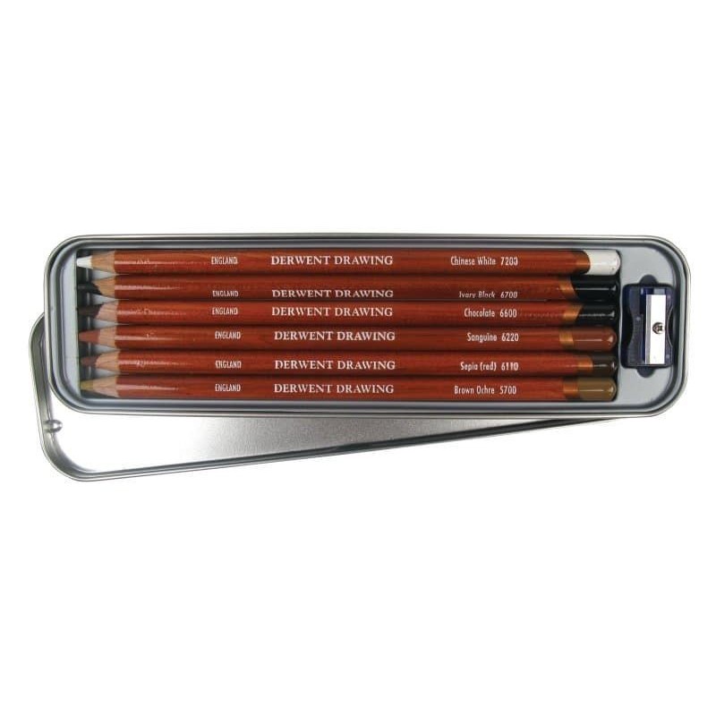 Derwent Drawing Pencils 6 Tin
