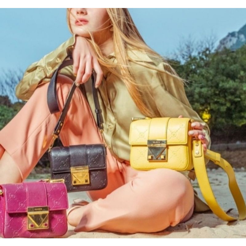 [PRELOVED] SUSEN Bags Embossed Bag With Push Lock Tas Wanita-Original