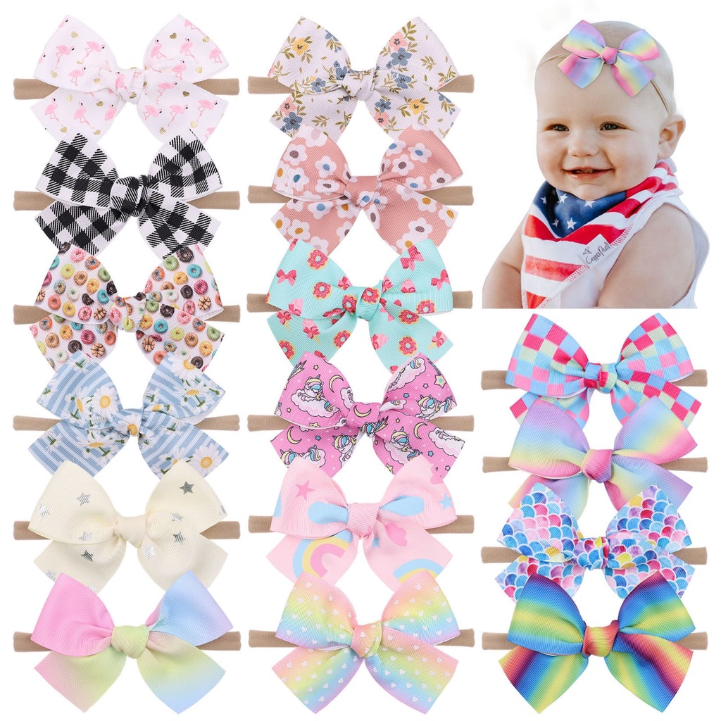 (Pimenova) Bandana bayi pita katun  bando bayi nylon