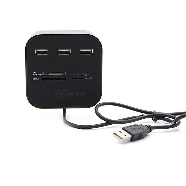 USB HUB 3 PORT DAN CARD READER 4 SLOT COMBO / USB HUB + CARD READER