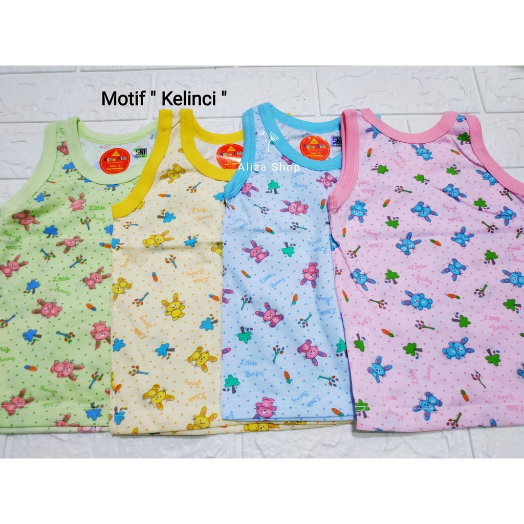 Kaos Dalam Anak Bayi Merk Agree SNI Singlet Motif Size S - XL