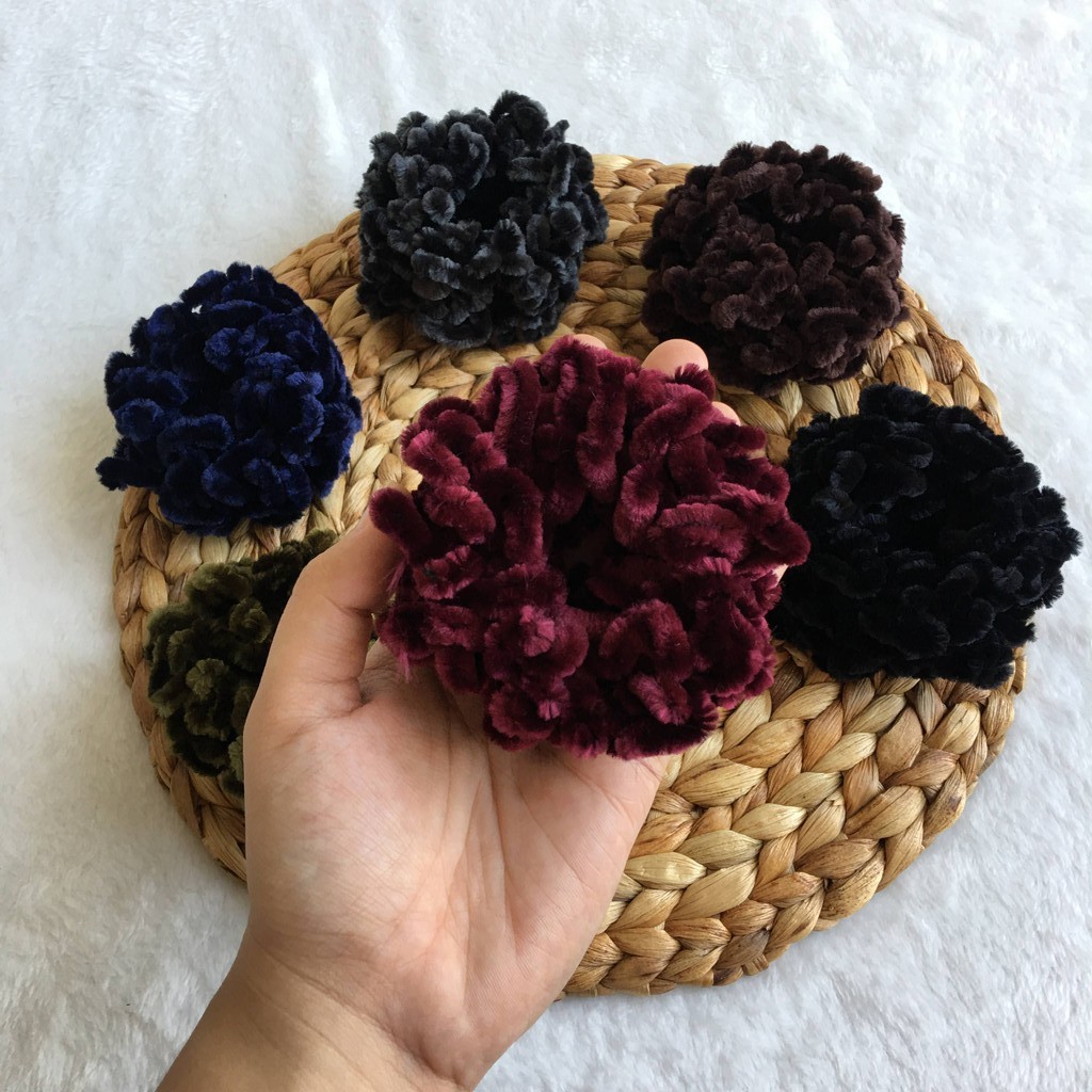 Ikat Rambut Ubur ubur Kunciran Cendol Jumbo Hijab Cepol Aksesoris [E 6555]-Kecil (Biasa)