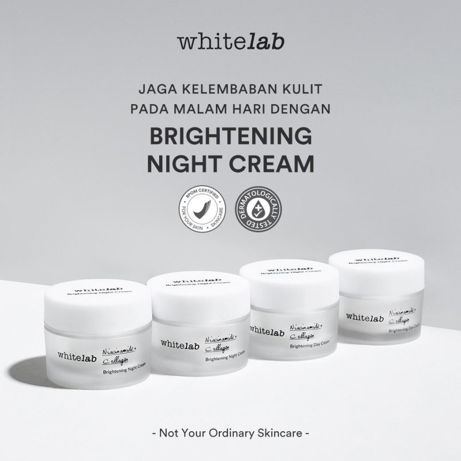 Whitelab Brightening Night Cream Perawatan Kecantikan Wajah Whitening