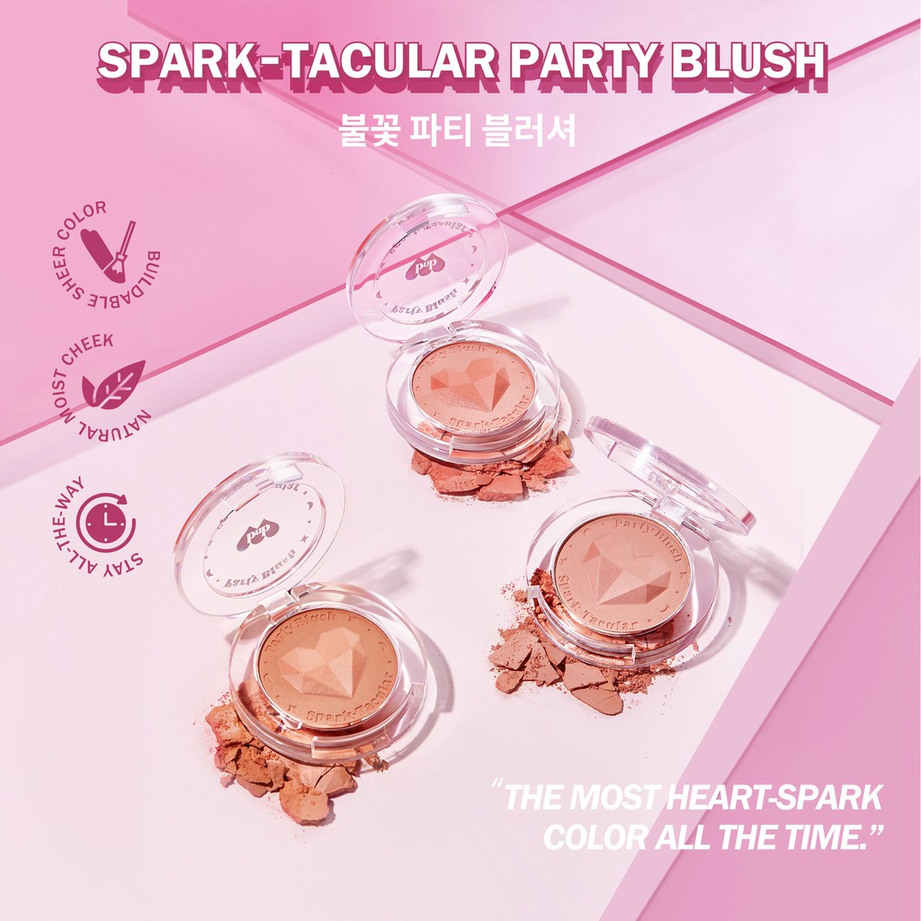 BNB barenbliss Spark-Tacular Party Blush Kosmetik Korea Blush On Pallete Make Up Tahan Lama