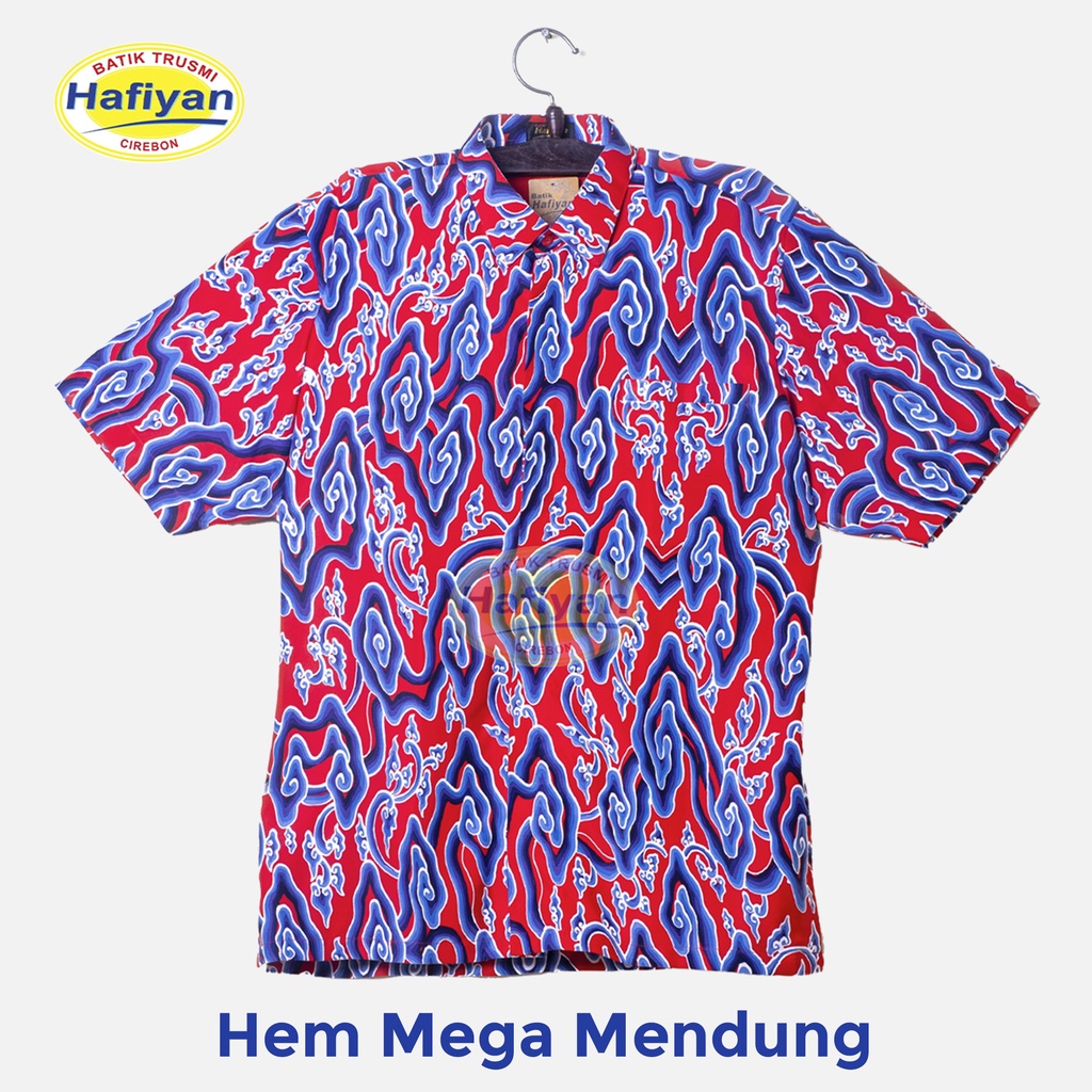 BATIK TRUSMI HAFIYAN HEM LENGAN PENDEK MEGA MENDUNG BABY SILK FURING TERLARIS TERBARU BATIK COUPLE M