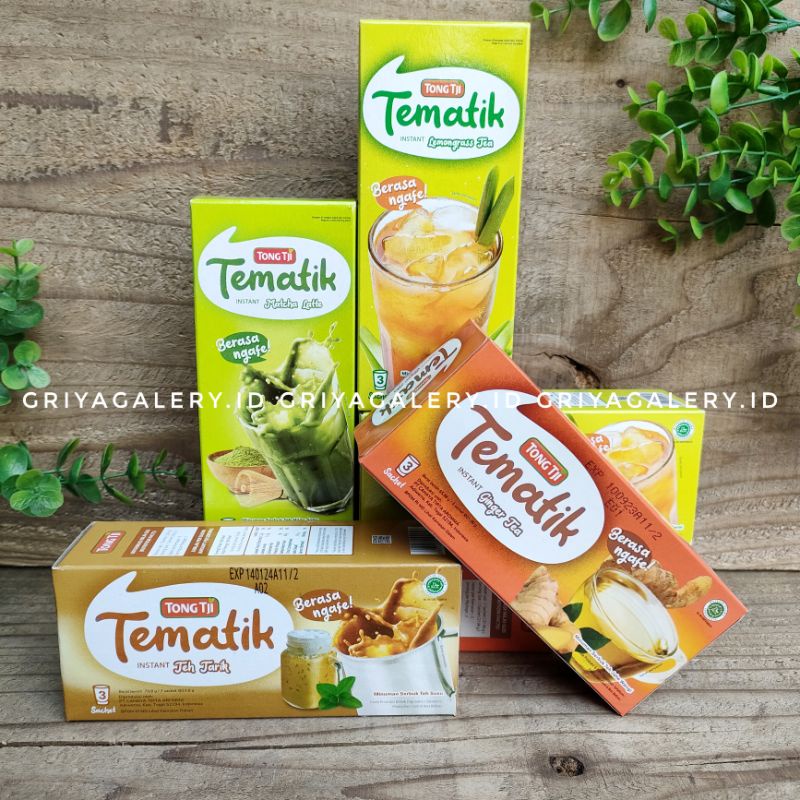 

Tong Tji Tematik Teh Tarik | Matcha Latte | Ginger Tea | Lemongrass Tea isi 3 saschet