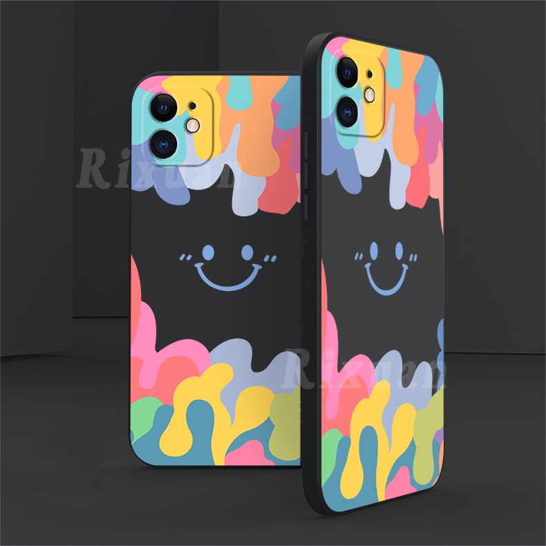 Casing Silikon OPPO A16 A15 A15S A53 A33 A54 A5S A12 A92 A5 A31 A3S A37F A59 F1S A1K A11K F11 F9 F7 OPPO Reno 6 6f 5F Motif Smiley