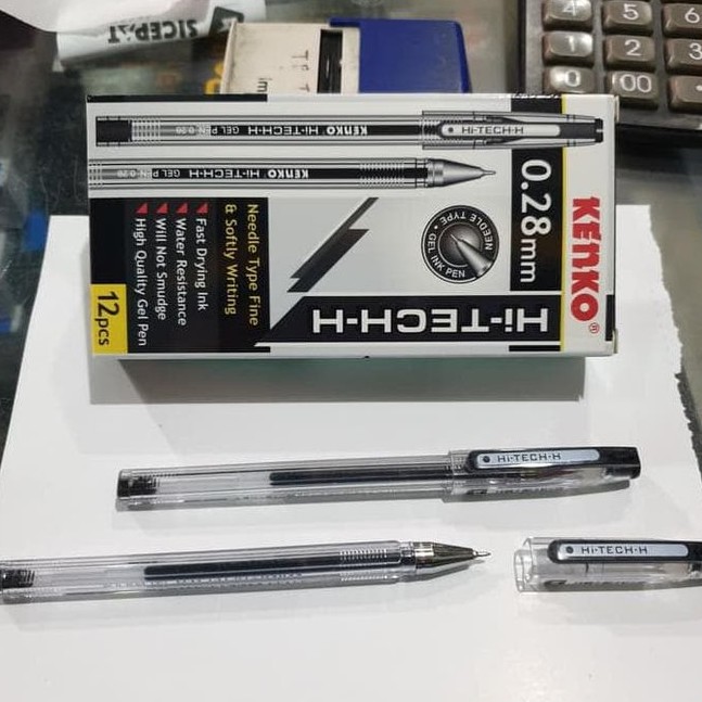 

Gel pen/Pulpen Hitech Kenko 0.28 mm Hitam
