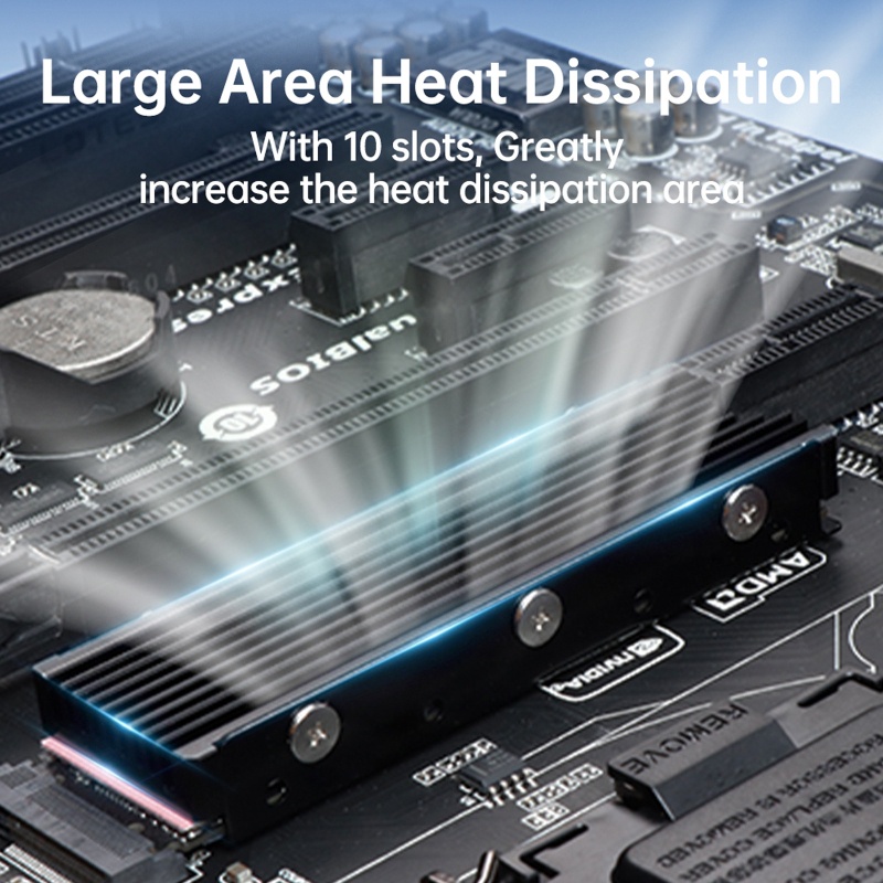 Bt Untuk M.2 SSD Heatsink Dengan 2layer Thermal Cooling Pads Untuk M2 NVMe 2280 SSD Radi