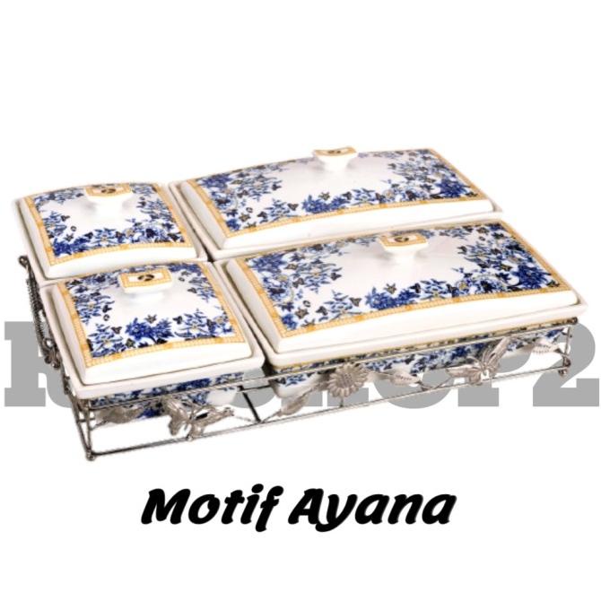 TEMPAT SET WADAH SAYUR SAJI MAKANAN KERAMIK