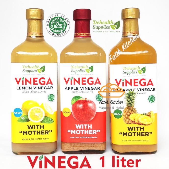 

Cuka Apel & Nanas Vinega 1 liter dari De Health Supplies - Vinegar
