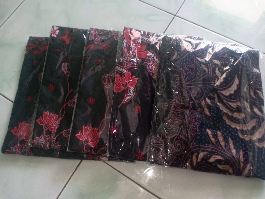 Kemeja Batik Pria Size  M L Xl Xxl Bswart Batik Hrb026 Kenongo Hem Panjang Padi