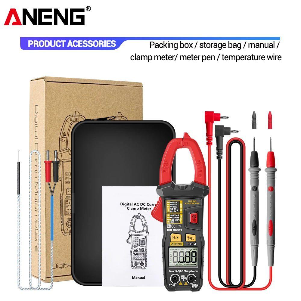 Solighter Digital Clamp Meter ANENG ST194 Voltage Car Tester True RMS Penjepit Arus AC/DC