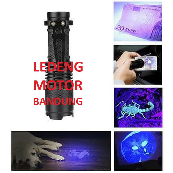 Senter Q5 Led UV UltraViolet Money Detector Deteksi Uang Palsu