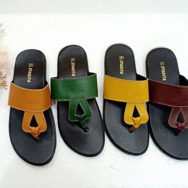 Sepatu flat slipon cewe kulit #3