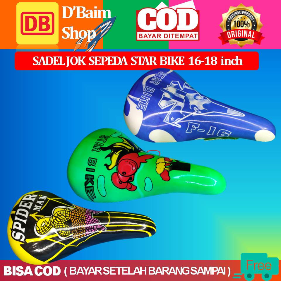 Sadel Sepeda Anak Star Bike Untuk Ring 16 dan 18 inch Sadel Sepeda Paling murah