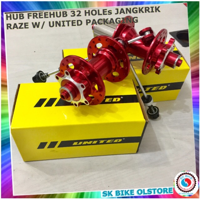 Hub free hub sets quick realease RAZE 32 holes JANGKRIK untuk sepeda mtb crosscountry roadbike