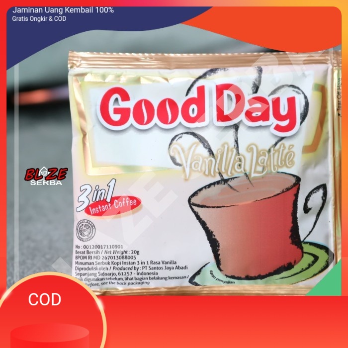 

Kopi Good Day Vanilla Latte 3 in 1 sachet / Renceng